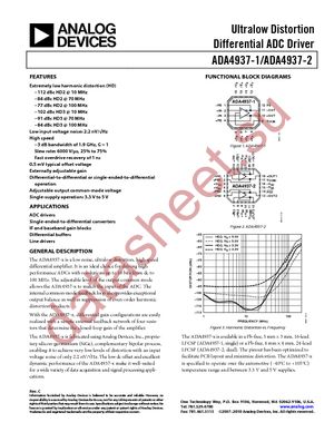 ADA4937-1YCPZ-RL datasheet  